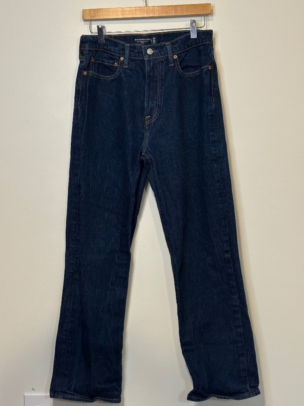 Abercrombie and Fitch Vintage Stretch Baggy Jeans 31 X 32 Dark Blue